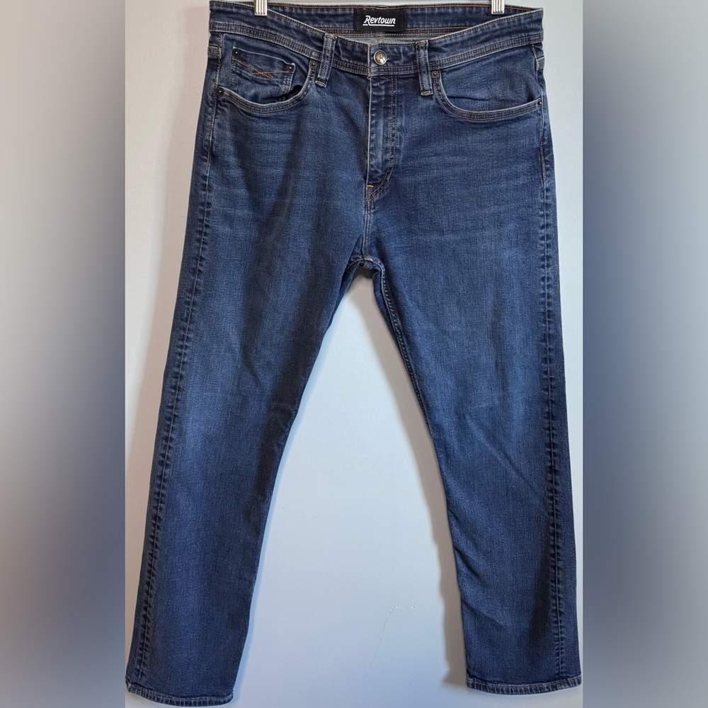 Revtown Sharp Men’s Jeans 34x32 Stretch Performance Denim Blue